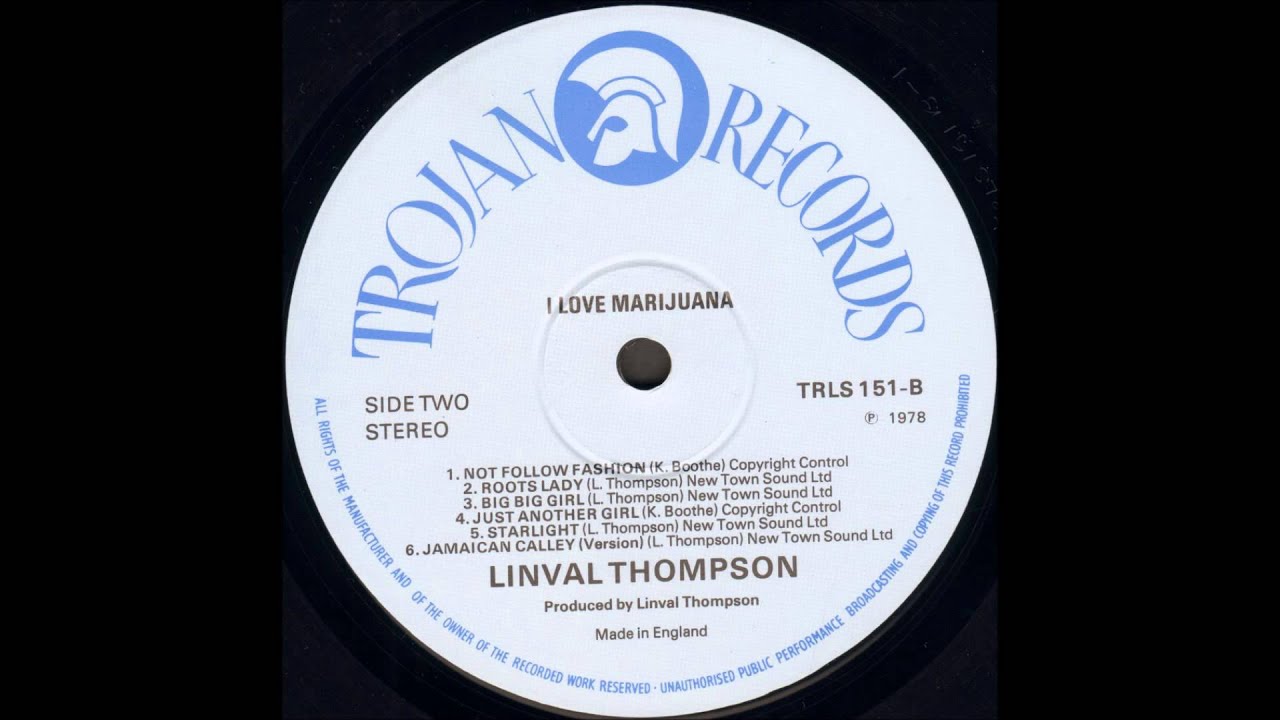 Linval Thompson ‎- I Love Marijuana - YouTube
