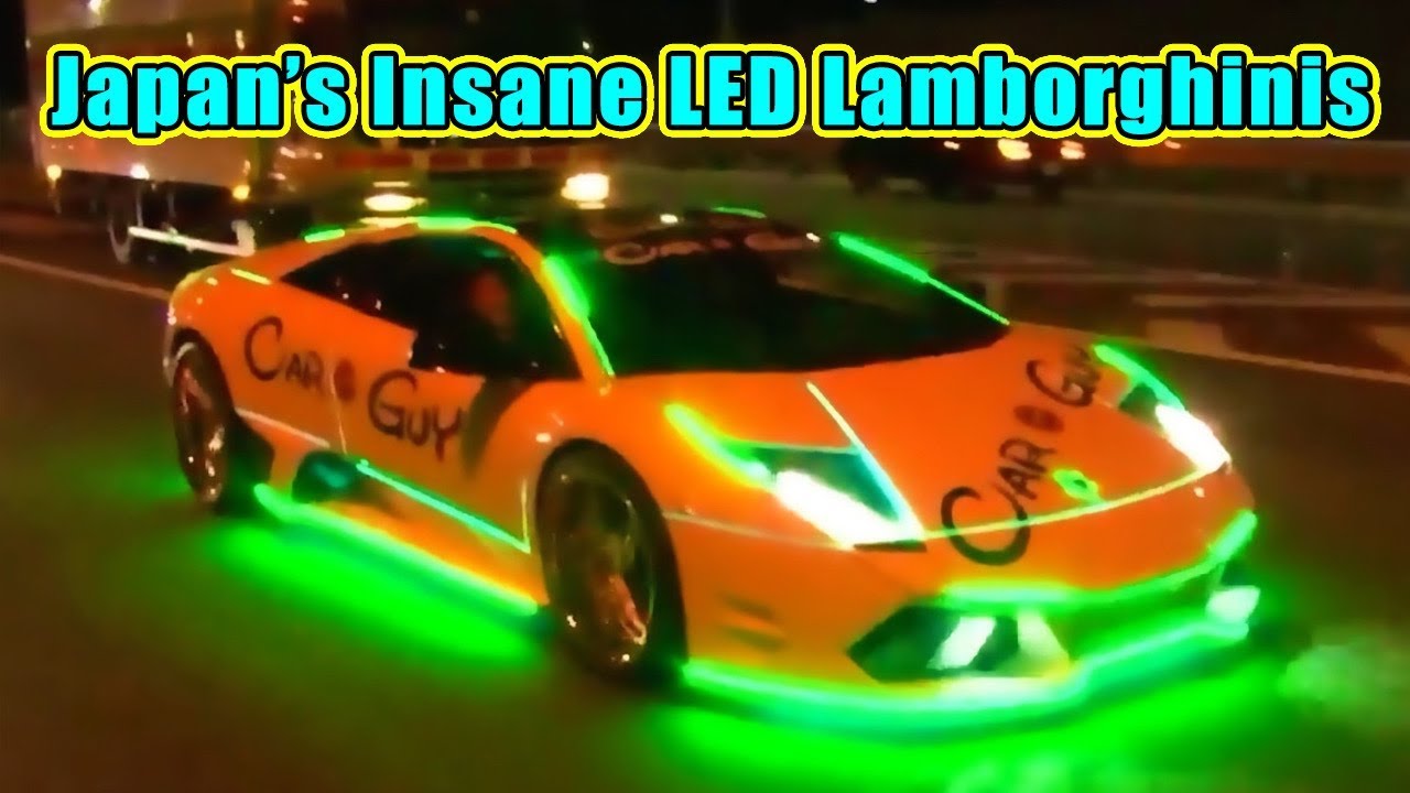 Tokyo Midnight LED Lambos! Japan's INSANE Custom Hologram Neon