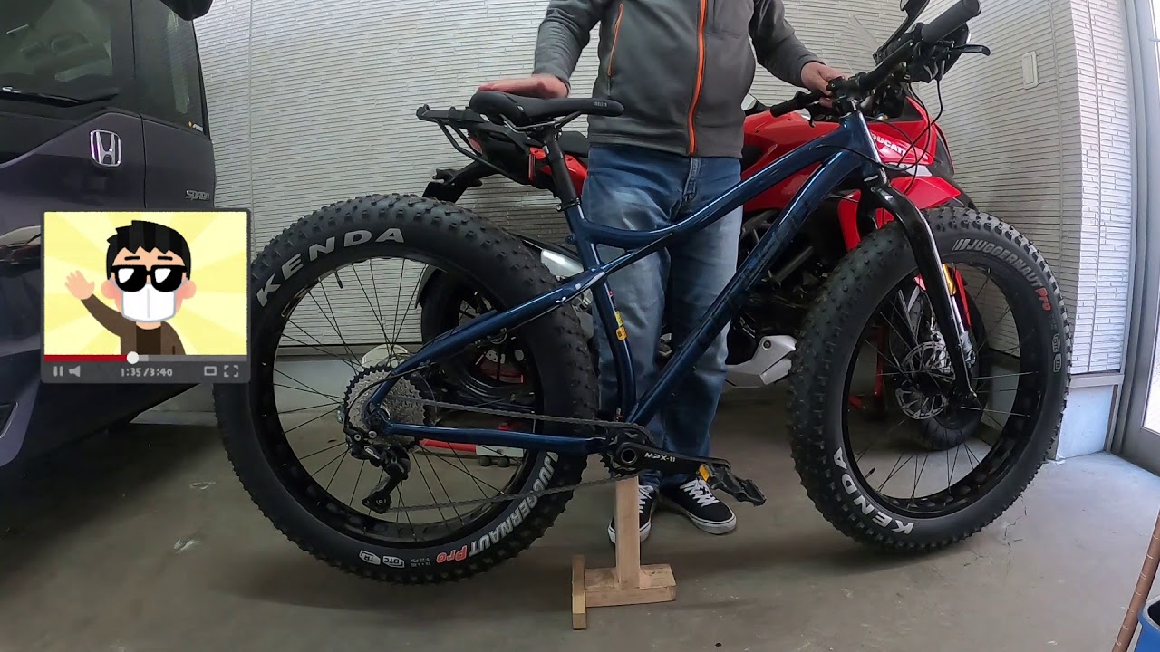 FATBIKEのメンテナンススタンド自作 - YouTube
