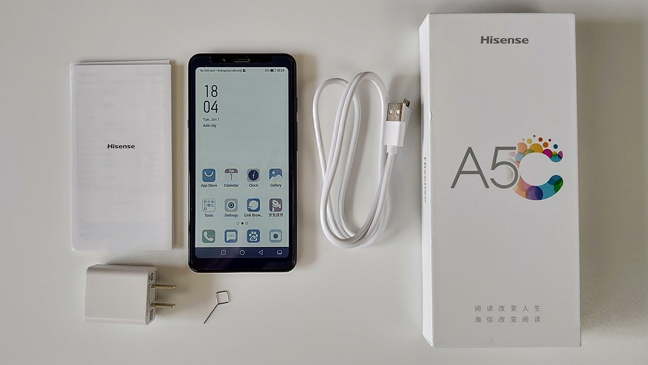 Hisense A5C - World's First COLOR e Ink Smartphone Unboxing - YouTube