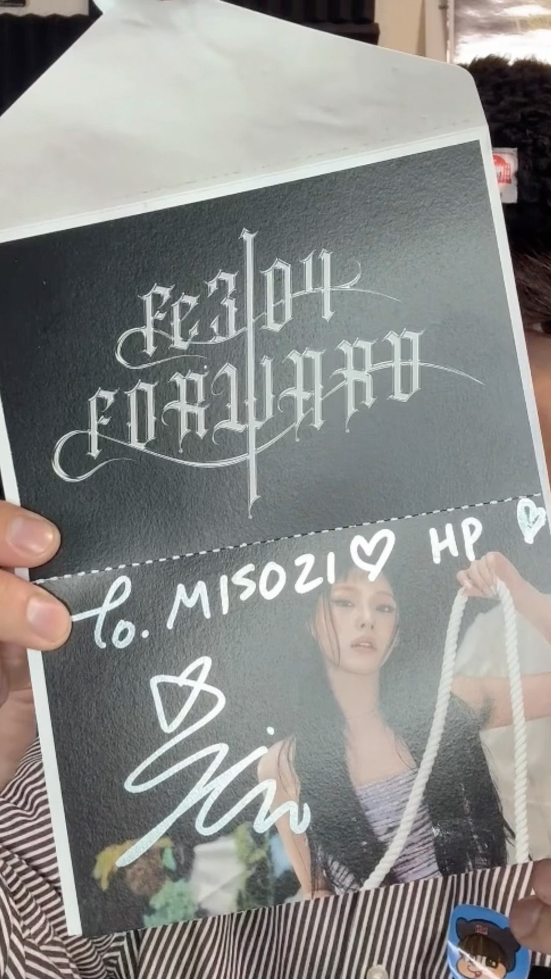 念願だったNMIXXのサイン会行ってきた。チャンギュジンにサインもらっ