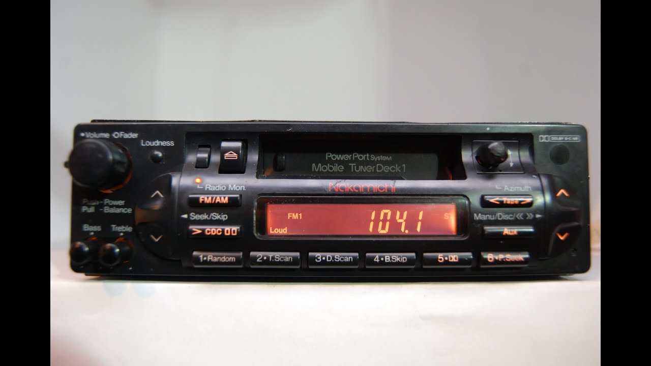 Vintage Nakamichi Mobile TunerDeck 1 AM/FM cassette car stereo w