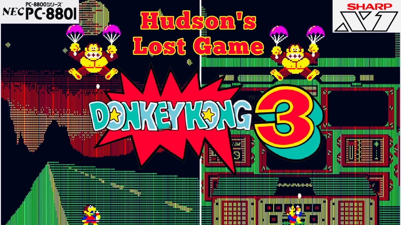 Donkey Kong 3: The Great Counterattack Versions Comparison|NEC PC