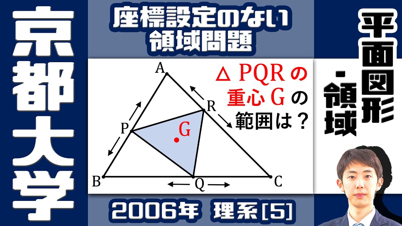 京大2006】重心はどこを動く？ベクトルで攻略！【平面図形・領域