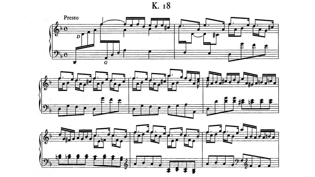 Scarlatti: Keyboard Sonata in D minor K. 18 - Ralph Kirkpatrick