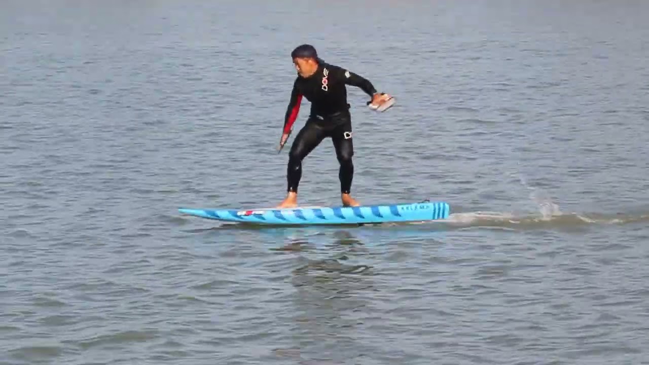 Paddling up Prone on @gofoil GT2600 and @kalamaperformance