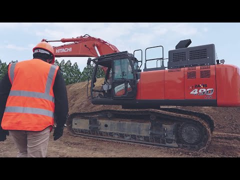 ZX490-7G Excavator Walkaround - YouTube