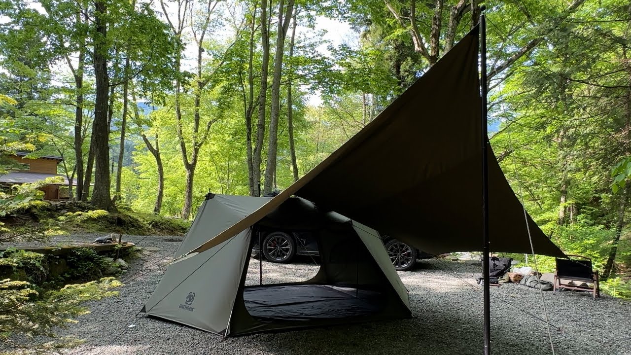 Solo camping by a creek [OneTigris Solo Homestead TC] #ASMR - YouTube