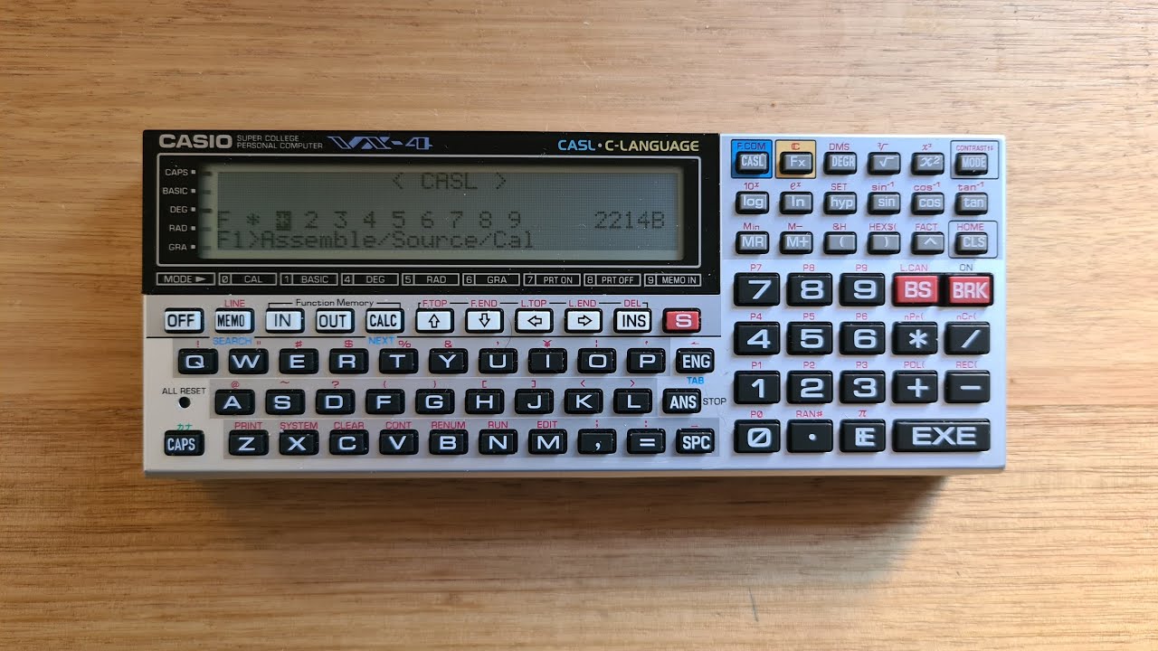 Casio VX-4 Pocket Computer from 1989 - YouTube