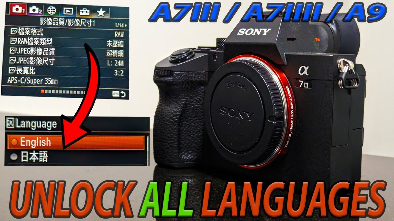 How To Unlock ALL Languages for Sony A73 / A74 / A9 - YouTube