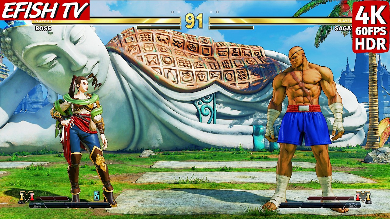 Rose vs Sagat (Hardest AI) - Street Fighter V - YouTube