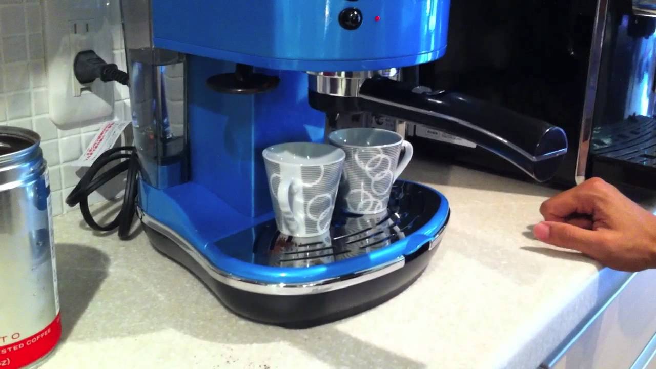 デロンギ アイコナ エスプレッソマシーン使い方3コーヒー粉 抽出 - YouTube
