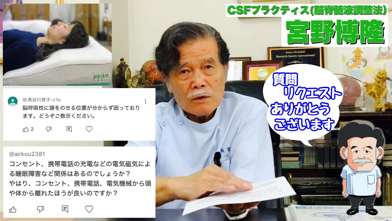 脳呼吸枕の使い方 睡眠障害と電磁波 CSFプラクティス(脳脊髄液調整法