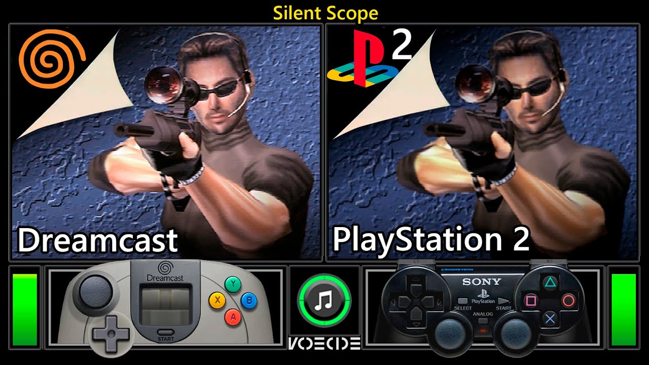 Silent Scope (Dreamcast vs PlayStation 2) Real Hardware Comparison