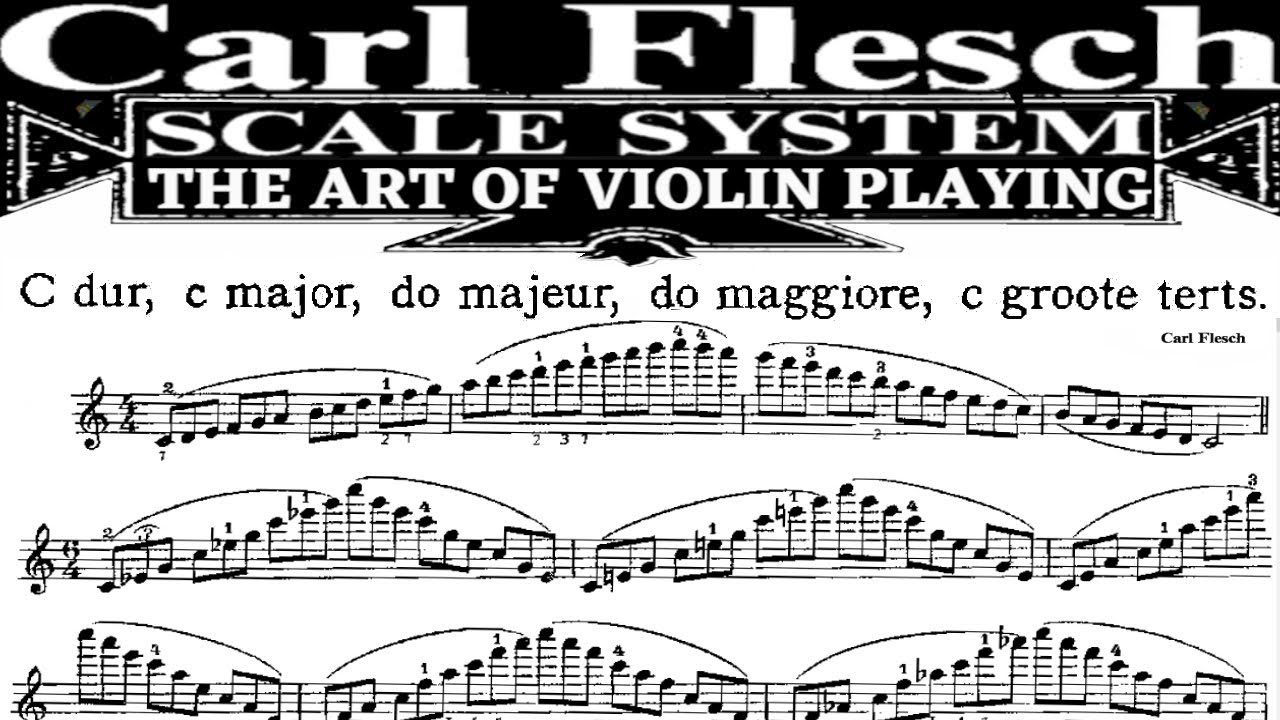 Carl Flesch Violín scales in C Major | whit Piano Accompanist
