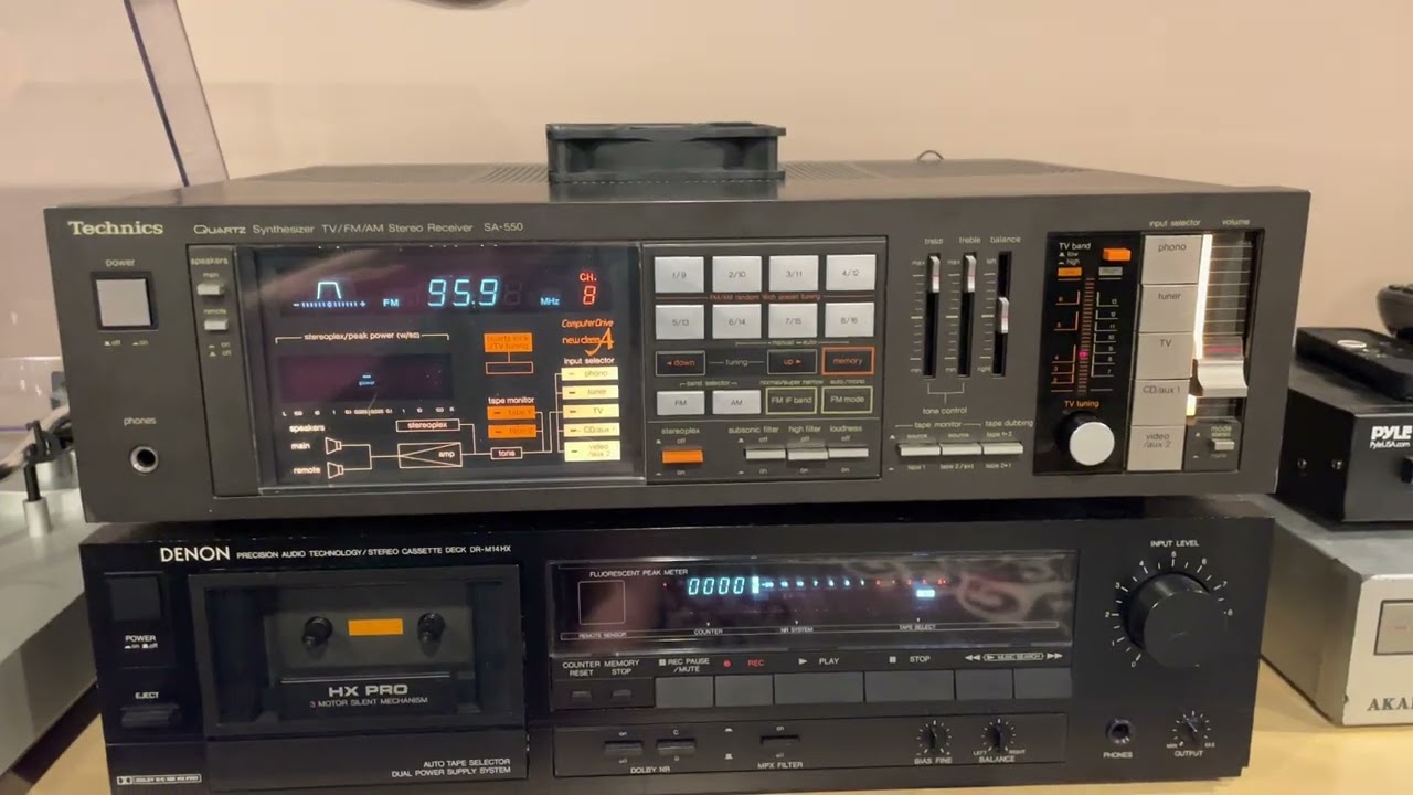 Technics SA-550 70WPC receiver from 1983 & SL-3300 Turntable from