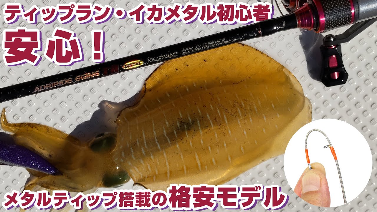 ティップランやイカメタル初心者でも安心のメタルティップ搭載の格安