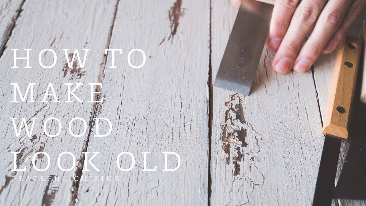 DIY】How to Paint Wood to Look Old ☆ 古材風ペンキ剥げ＆ひび割れ