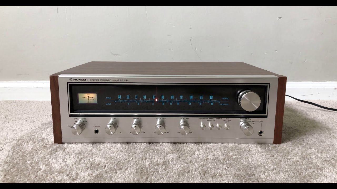 Pioneer SX-434 Vintage Home Stereo Audio AM FM Receiver - YouTube