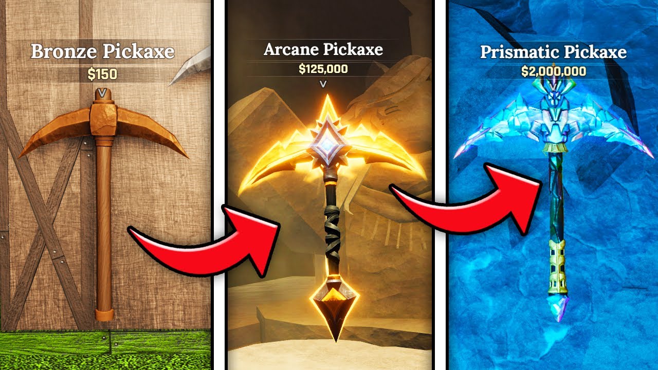 FULL PICKAXE UPGRADE GUIDE in The Forge! - YouTube