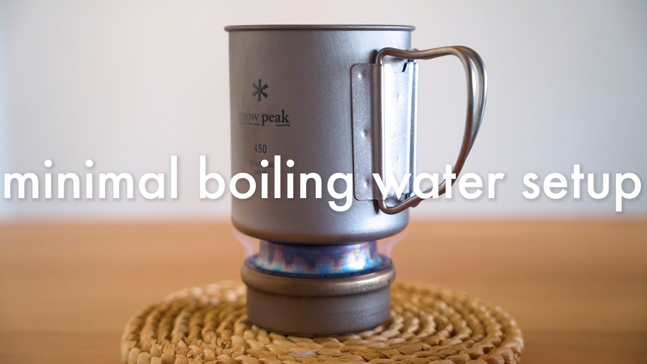 キャンプギア】ミニマルな湯沸かしセット snowpeak チタンマグ450ml