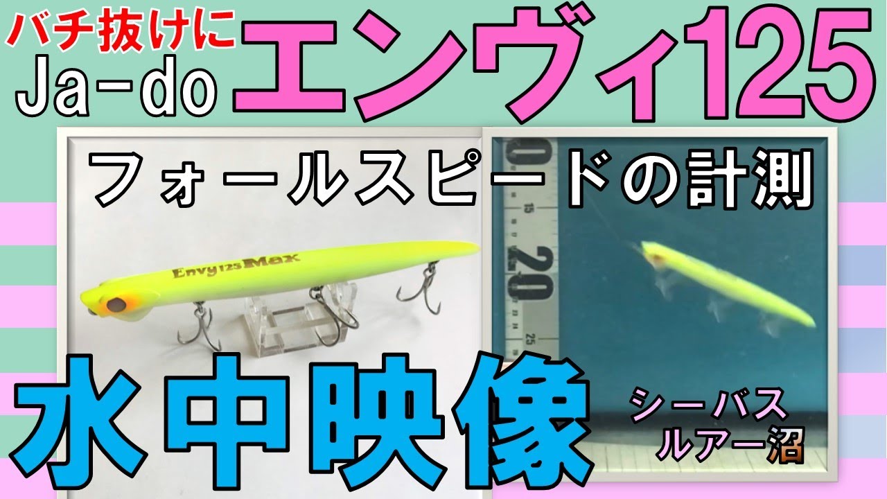 エンビィ125マックス / シーバスルアー水中映像〜フォール姿勢