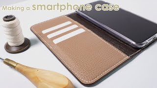 leather craft] Making a Smartphone case [DIY] - YouTube