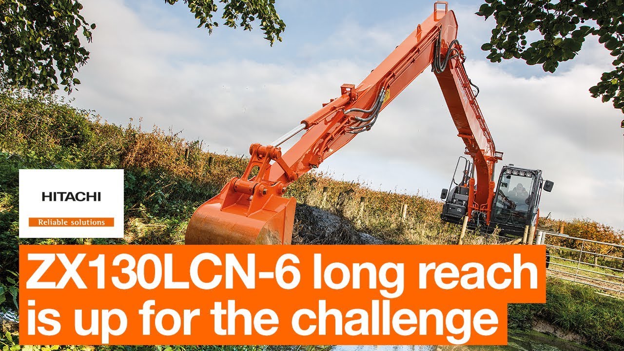 ZX130LCN-6 long reach excavator is up for the challenge - YouTube