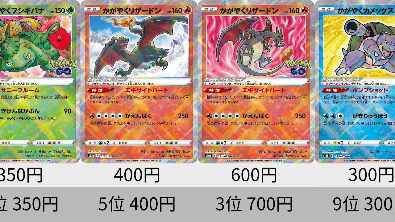 ポケカ】かがやくポケモン相場ランキング 24年3月【Pokémon cards