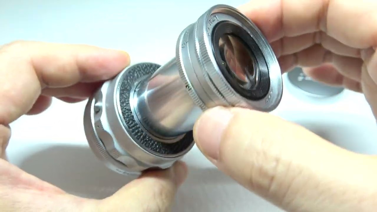 LEICA ライカ Elmar エルマー 沈胴 90mmF4 M 1954年 ドイツ製 - YouTube