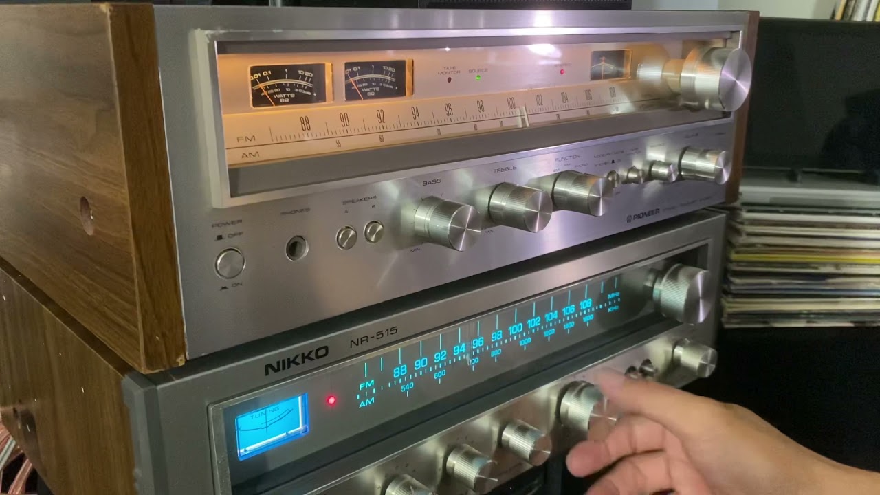 VINTAGE PIONEER SX-580 VS.NIKKO NR-515 RECIEVERS ( MADE IN OSAKA