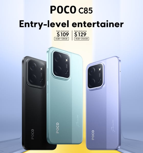 Helio G81 Ultra搭載の「Poco C85」登場、6,000mAhバッテリーと33W急速