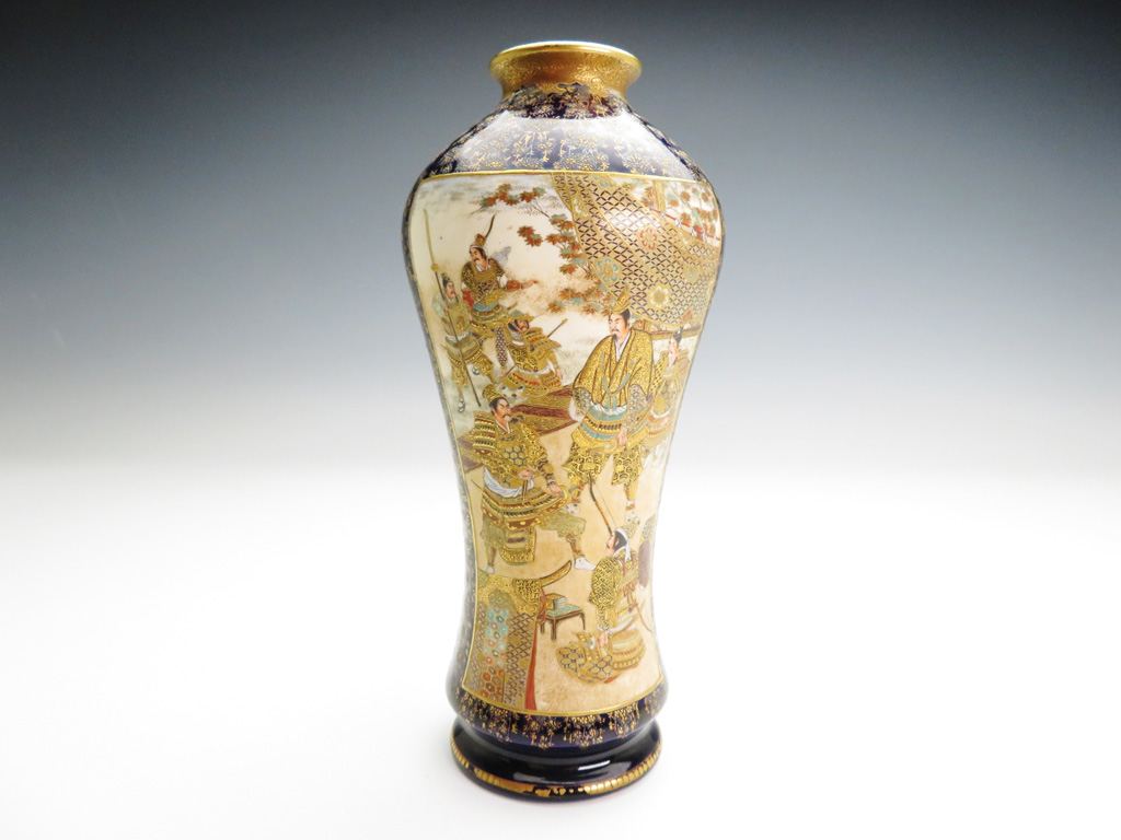 専用 明治時代 京薩摩 金彩人物画 ネズミ年 大花瓶 h36.5cm IMG_2670