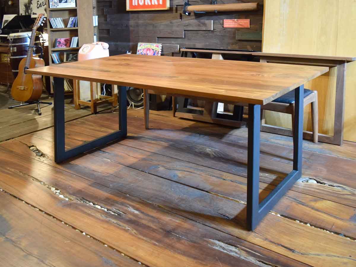 ウォールナットアイアン脚ダイニングテーブル | 大川人気のおすすめ家具屋