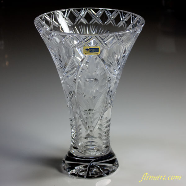 花瓶 ドレスデンクリスタル クリア 透明 ドイツ 一輪ざし 刺し 挿し