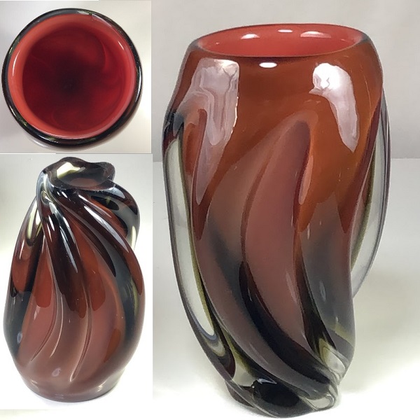 ガラス花瓶R6547 : 昭和レトロガラス雑貨通販ショップ