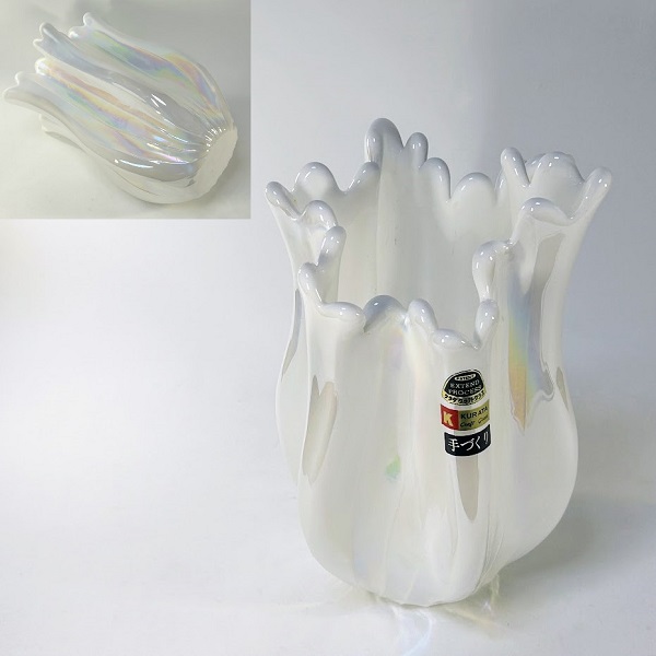 クラタクラフトラスターガラス花瓶 : 昭和レトロ食器雑貨通販