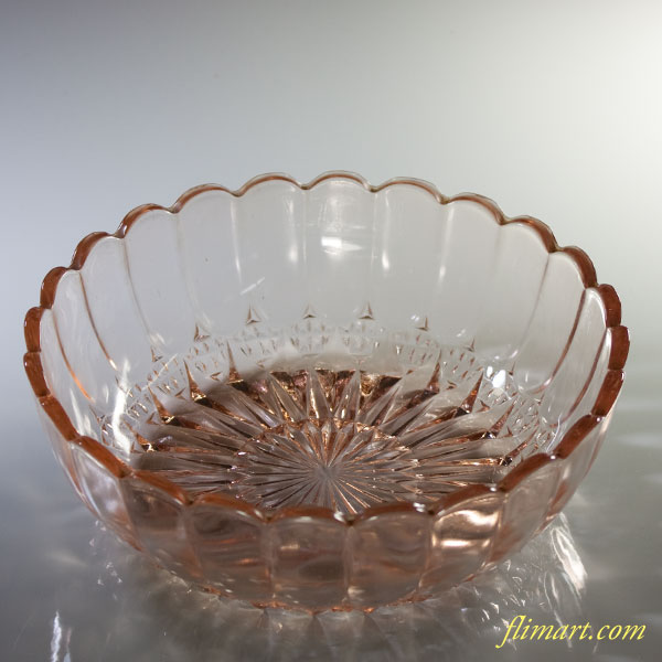 ピンクガラスボウルR3010 : 昭和レトロポップ食器雑貨通販