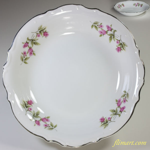 昭和レトロ薔薇柄花柄カレー皿 : レトロ食器雑貨通販ショップ