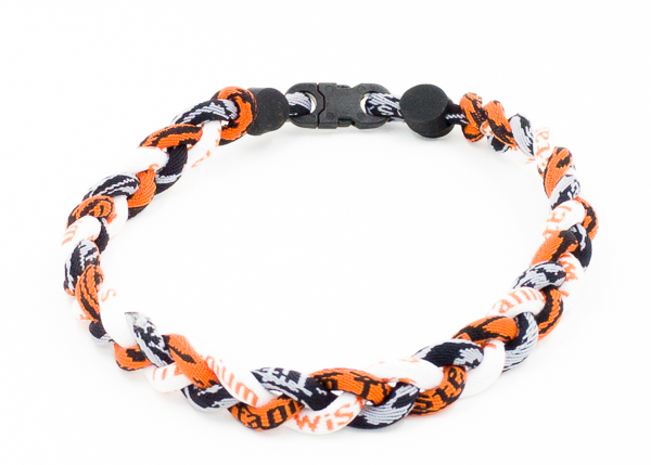 Titanium Braided Necklace Orange & Black Camos / White » RallyRope