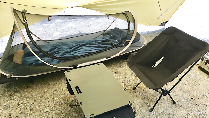 蚊帳で快適なコット寝！ポップアップメッシュシェルターを導入してみた！