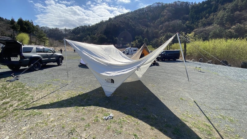 五角形が特徴の美しいタープTHE NORTH FACE「STARP」をレビュー！