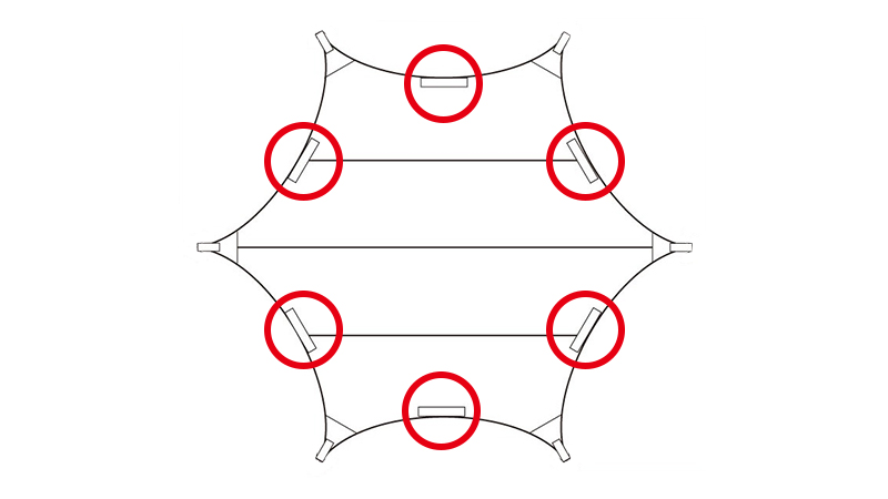 LOD PRODUCTSのヘキサグラムタープをレビュー！ストレッチ素材でピン
