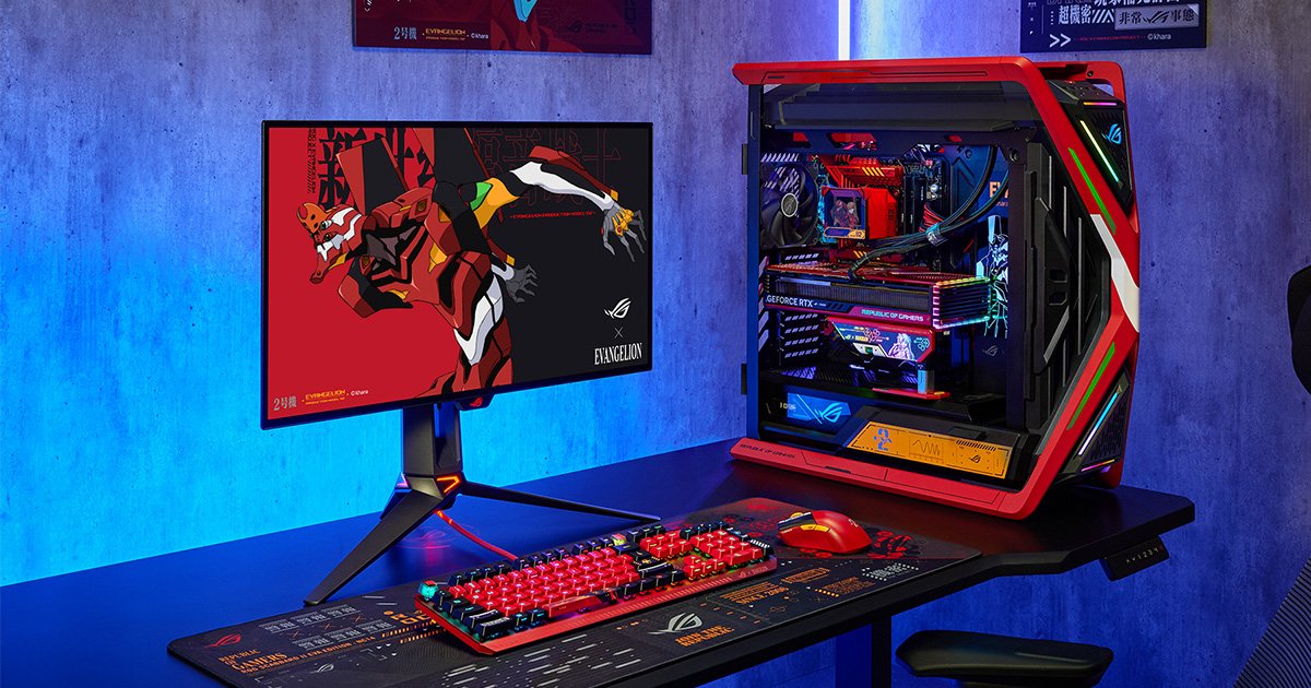 ROGが「エヴァンゲリオン」の2号機 EVA-02とアスカのコラボレーション