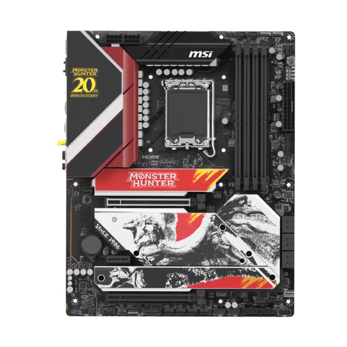 MSI×モンハンコラボデバイスのデザインが公開、マザーボードや