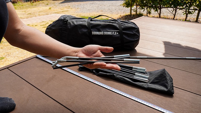 853【キャンプ】【4K】コールマン ツーリングドームLX+ポール長さ計測