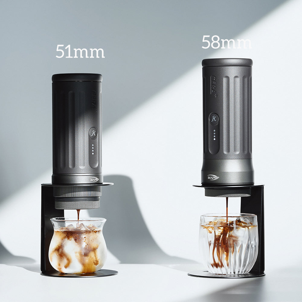 IKAPE Portable Coffee Maker with 58mm Bottomless Basket- KAPO K2 Pro (