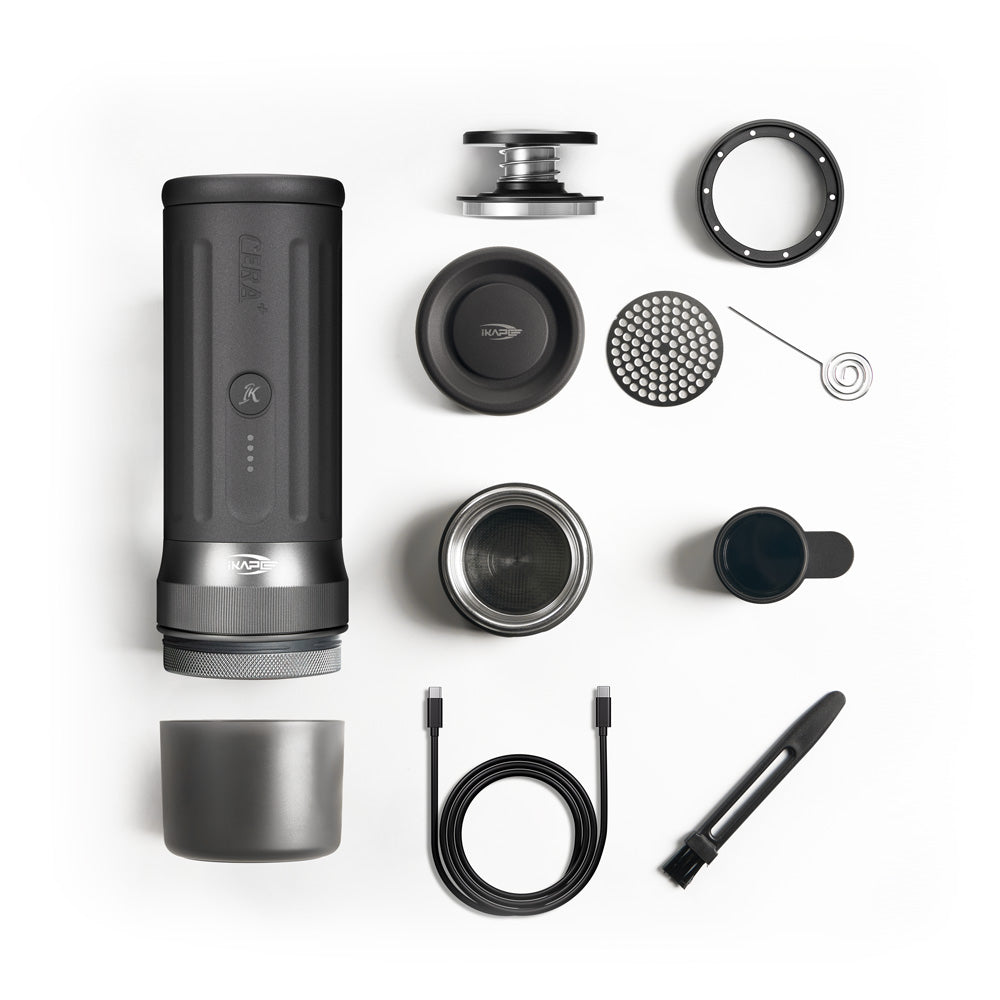 IKAPE Portable Coffee Maker with 58mm Bottomless Basket- KAPO K2 Pro (