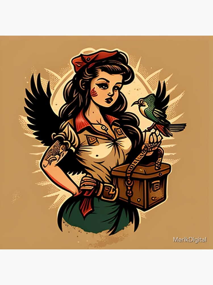 Sailor Jerry Pirate Girl With Treasure