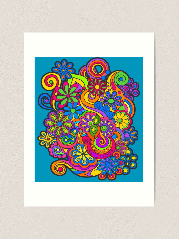 Colorful Fun Flower Power Hippy Design